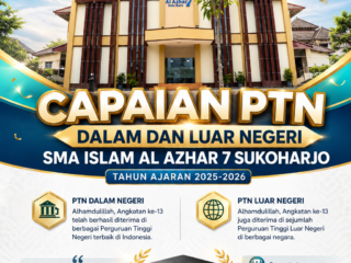 Alumni Angkatan XIII SMA Islam Al Azhar 7 Sukoharjo Lolos di Berbagai Perguruan Tinggi Negeri dan Luar Negeri